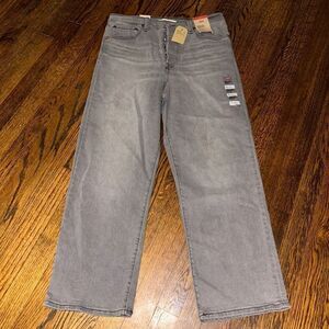 Levi’s Ribcage Straight Ankle Jeans Grey Size 31